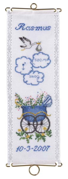 Broderisett Dåp Rasmus 12 x 35 cm m/5188/12