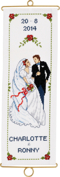 Broderisett Bryllup 2014 M/5188/14 14 x 40 cm