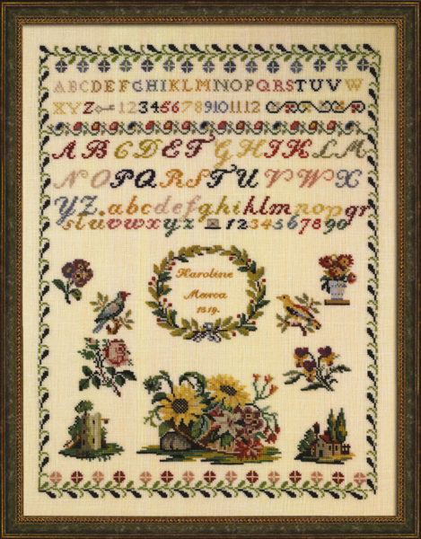Broderisett Karoline Marca 1819 37 x 47 cm
