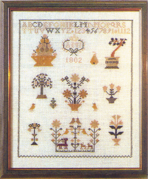 Broderisett Altes land 1802 20 x 25 cm