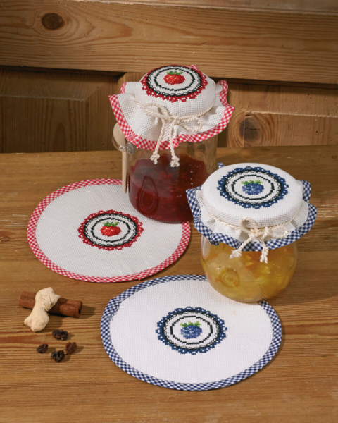 Broderisett Bjørnebær 2 stk 16 cm Ø