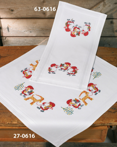 Broderisett Nisse samling XXX 40 x 80 cm
