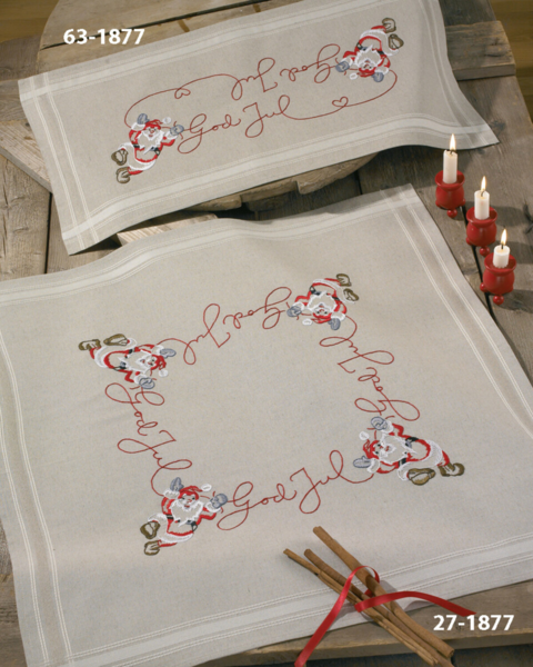 Broderisett God jul 40 x 80 cm