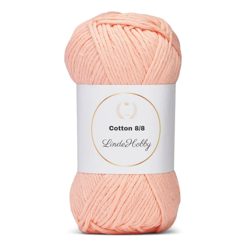 LindeHobby Cotton 8/8 - Soft Pastel Dream, 10 nøster 091 Salmone