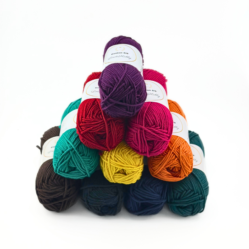 LindeHobby Cotton 8/8 – Autumn Glow, 10 nøster