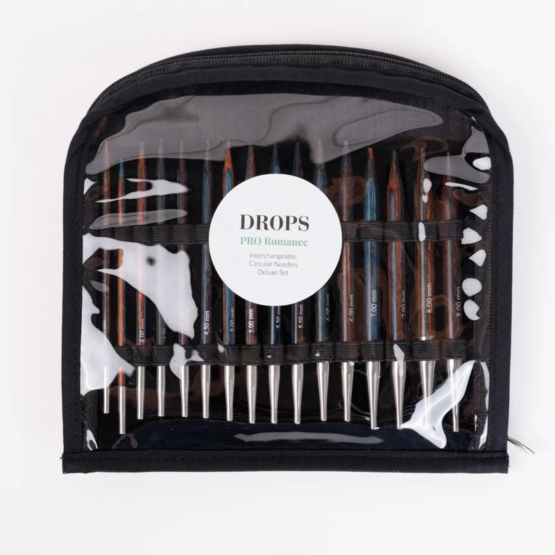 DROPS Pro Romance Utskiftbart Rundpinnesett Deluxe