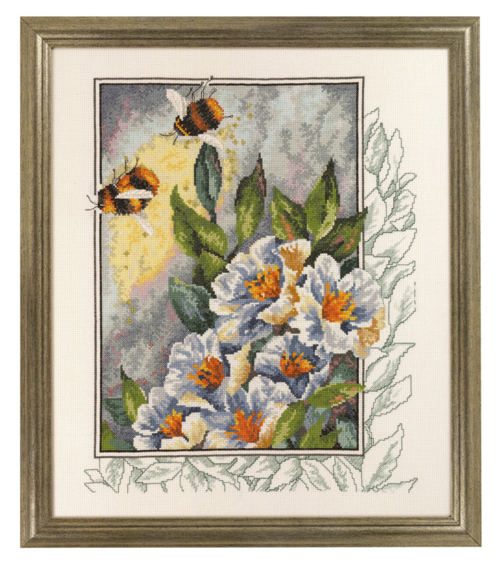 Broderisett Bier i blomster 40 x 47 cm R5337
