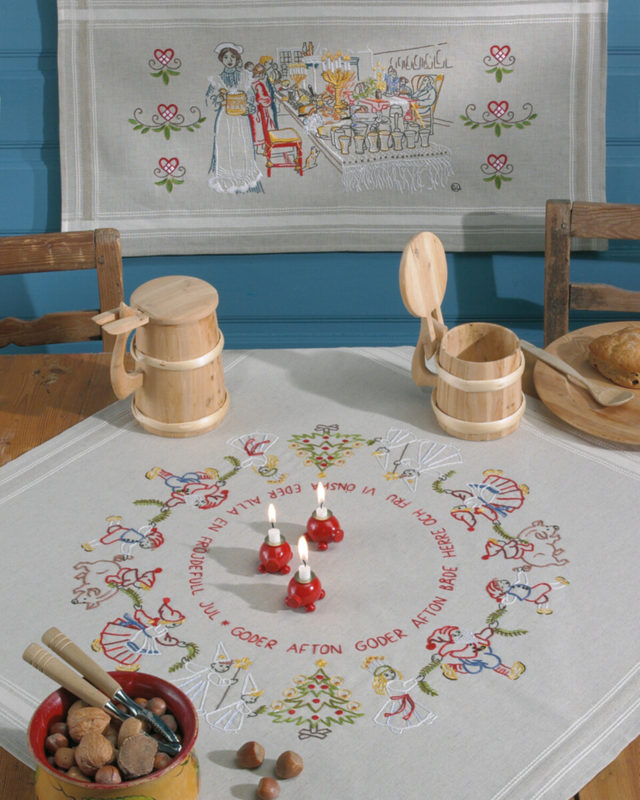 Broderisett Julaften 80 x 40 cm