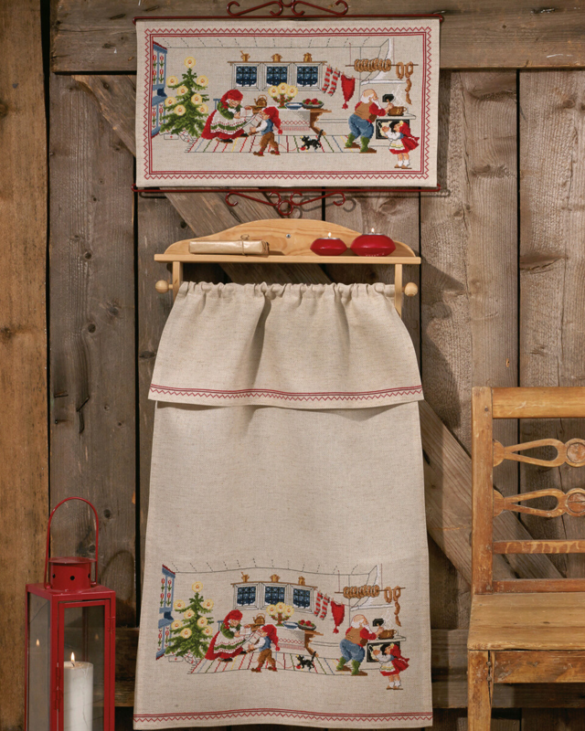 Broderisett Nisse kjøkkenet B5135/55 55 x 30 cm