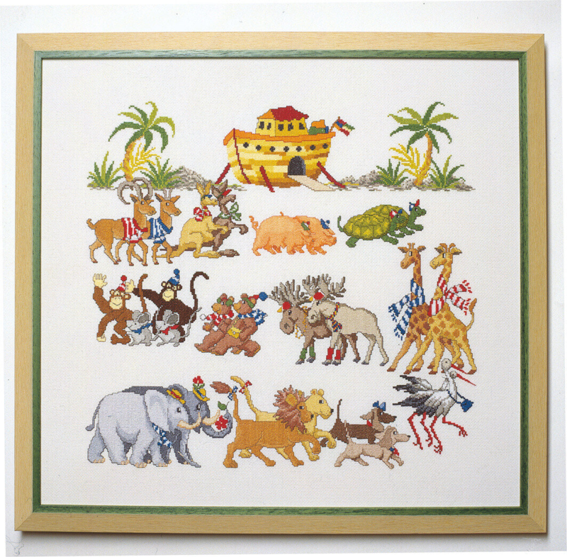 Broderisett Noahs ark 54 x 50 cm