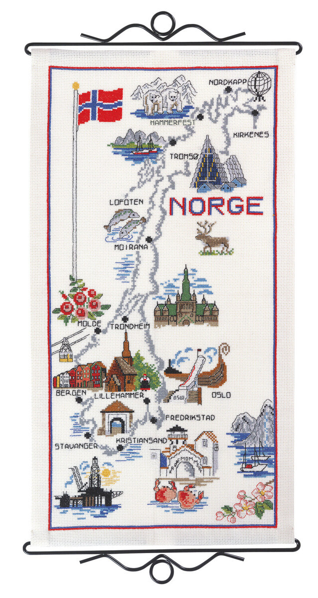 Broderisett Norge 29 x 56 cm B5123/30