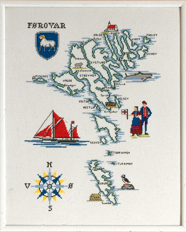 Broderisett Færøyene 37 x 46 cm