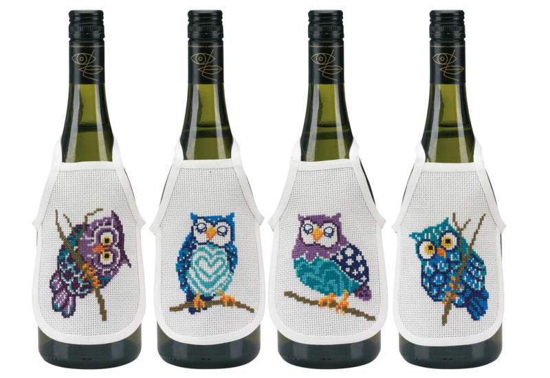 Broderisett Ugler 10 x 15 cm