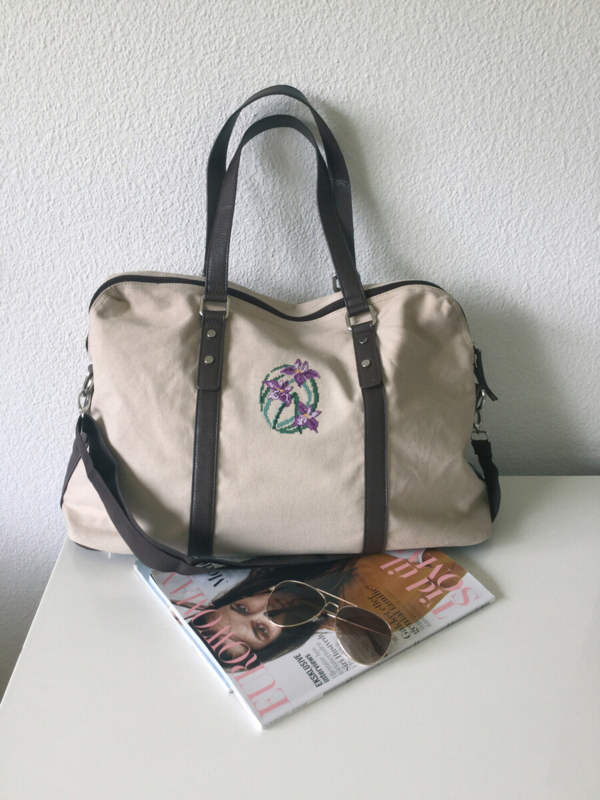 Broderisett Blomster lilla 7 x 9 cm