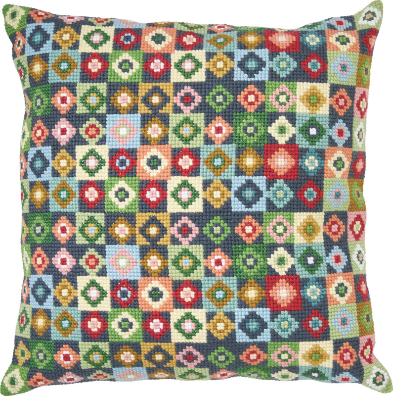 Broderisett Blomster 37 x 37 cm