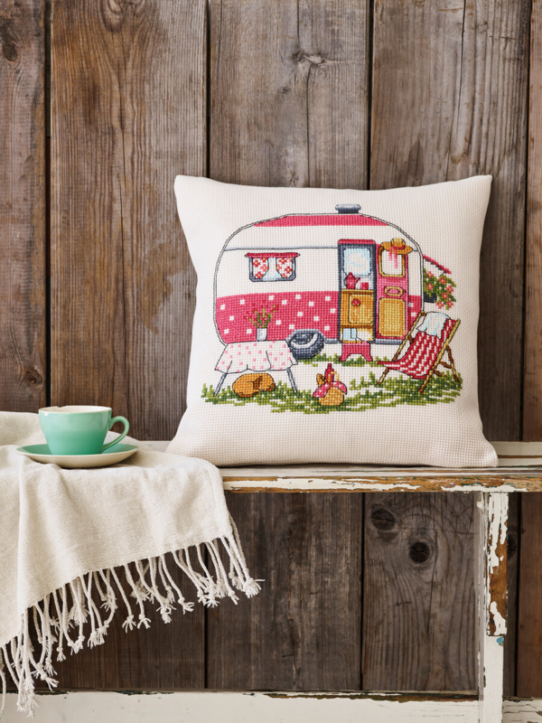 Broderisett Campingvogn 40 x 40 cm