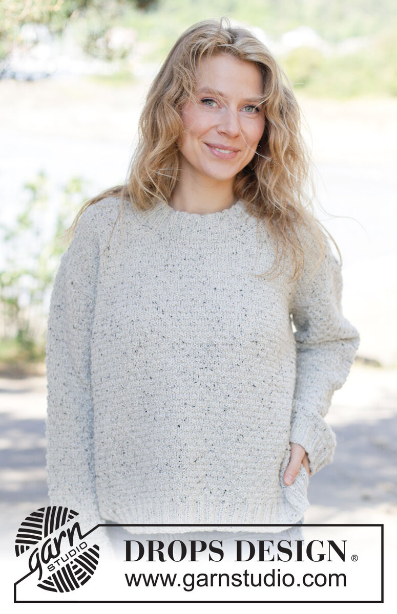 264-36 Grey Thistle Sweater by DROPS Design