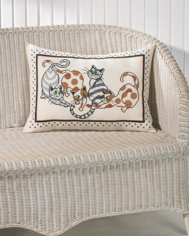 Broderisett Kattepute 58 x 40 cm