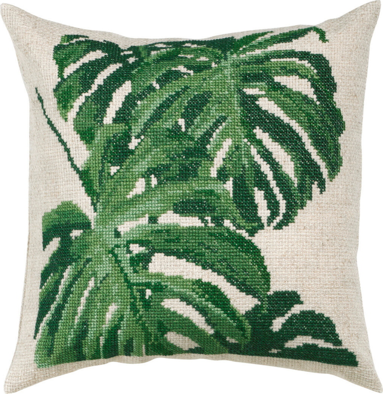 Broderisett Monstera 40x40 cm
