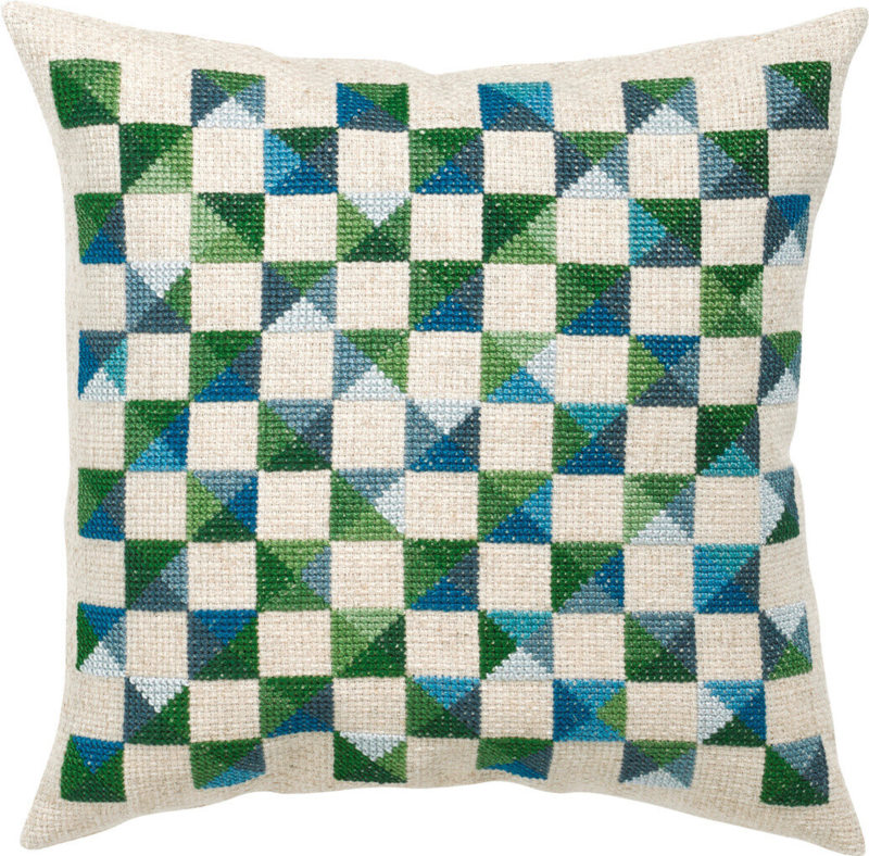 Broderisett Ruter 40 x 40 cm