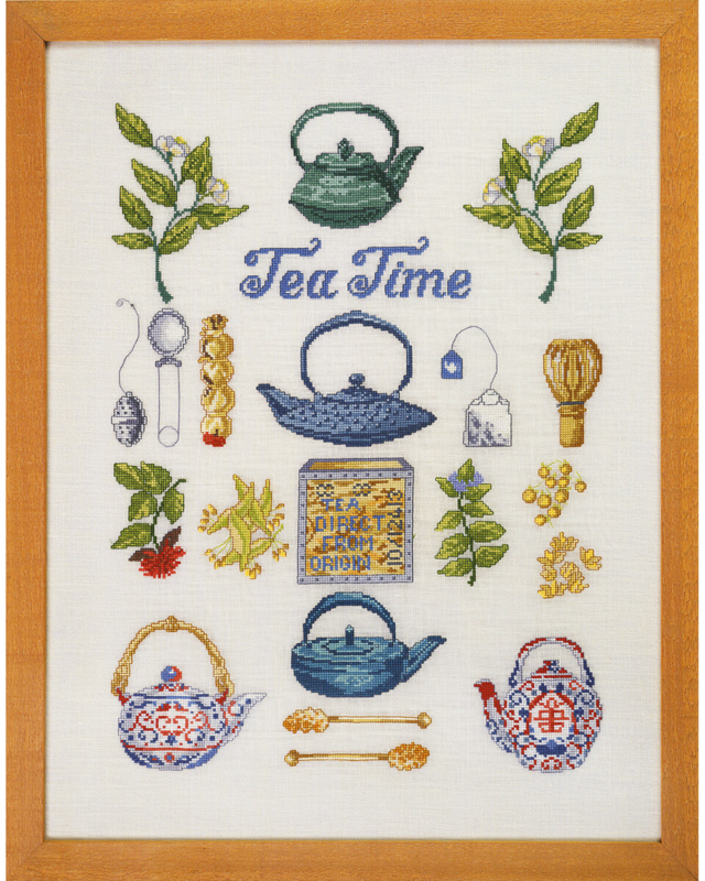 Broderisett Tea Time 40 x 52 cm