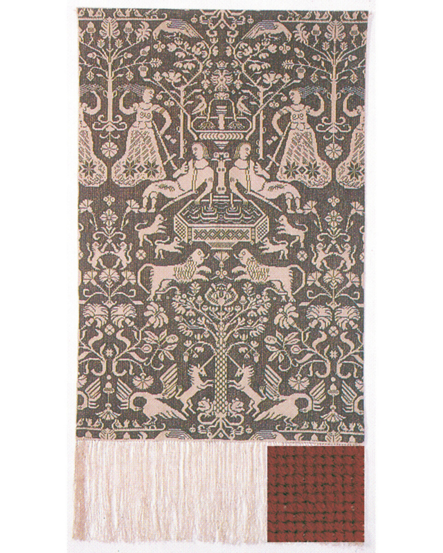 Broderisett Beidewand rød 85 x 147 cm