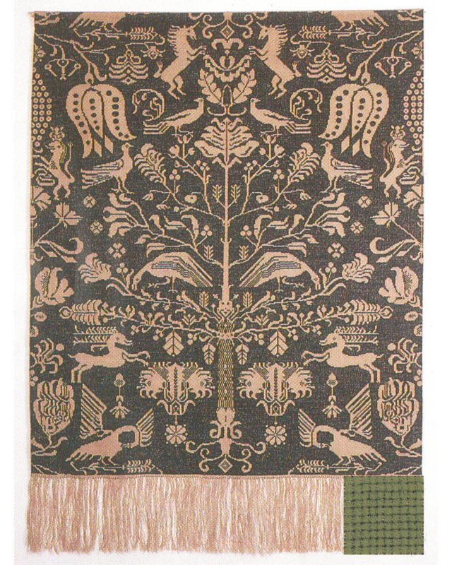 Broderisett Beidewand Lys Grønn 101 x 140 cm