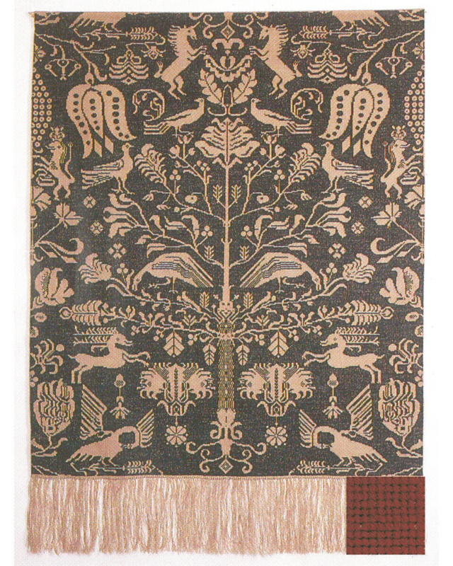 Broderisett Beidewand rød 101 x 140 cm