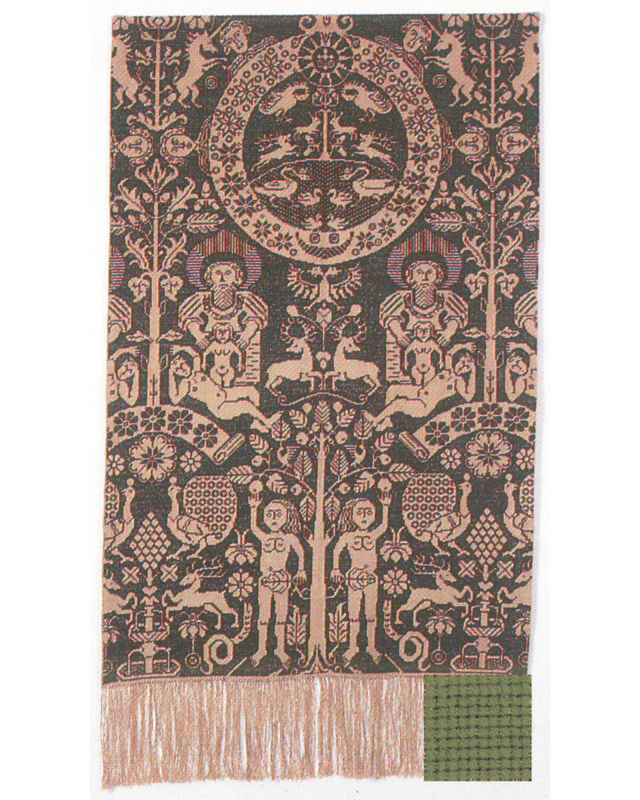 Broderisett Beidewand lys grønn 82 x 146 cm