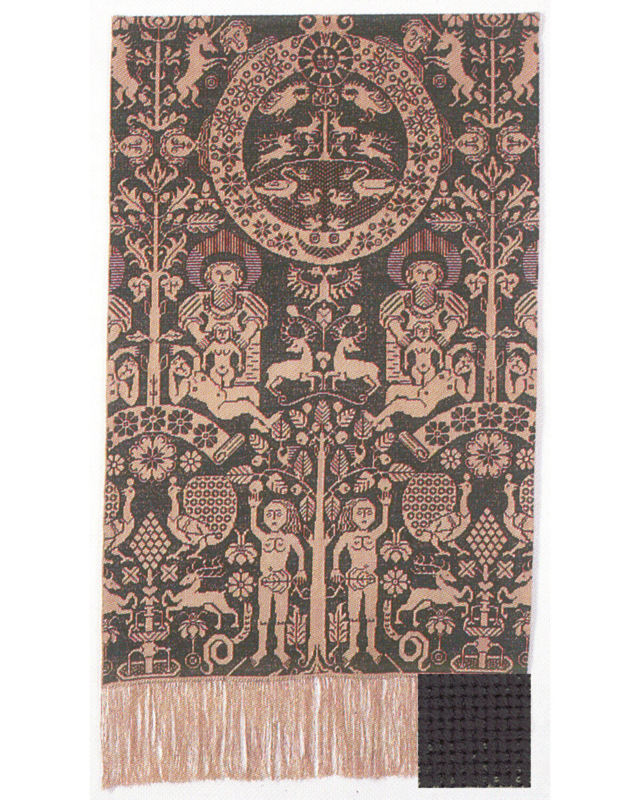 Broderisett Beidewand mørk grønn 82 x 146 cm