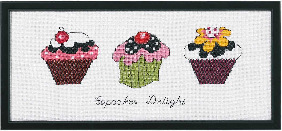 Broderisett Cupcakes R5496 36 x 15 cm