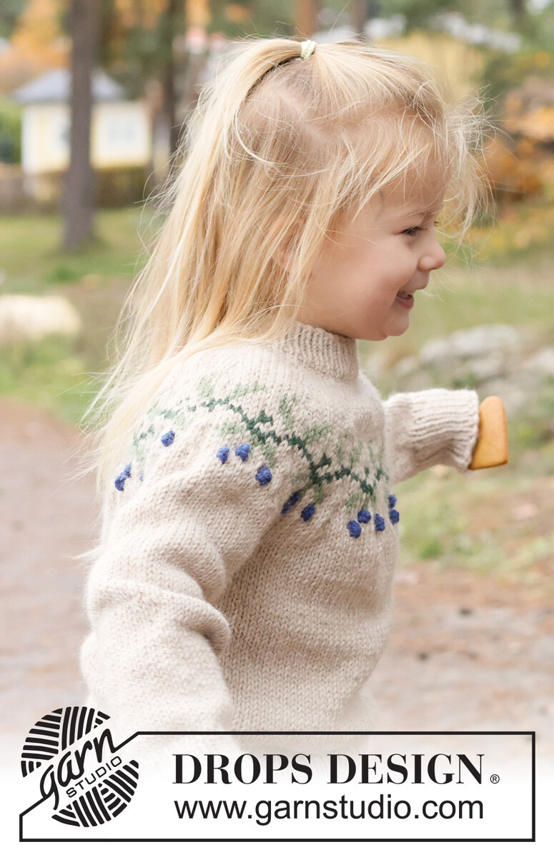 50-4 Blue Holly Sweater by DROPS Design