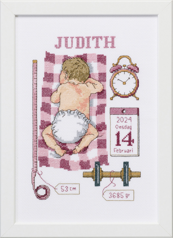 Broderisett Dåpsminne Judith 21 x 30 cm