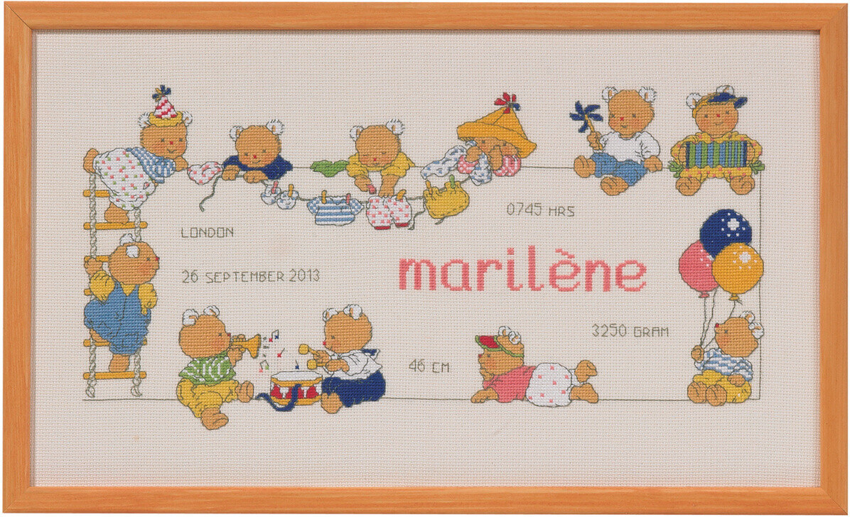 Broderisett Bobbi/ Dåp 40 x 23 cm