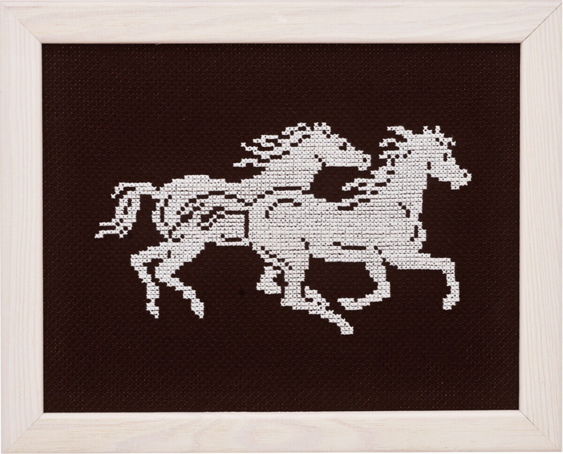 Broderisett Hester i galopp 5381 17 x 22 cm