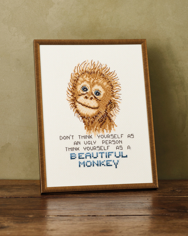 Broderisett Orangutang R5703 18 x 24 cm