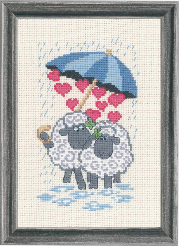 Broderisett Saukjærlighet 15 x 22 cm