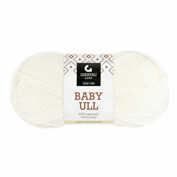 Gjestal Baby Ull 0010 Hvit