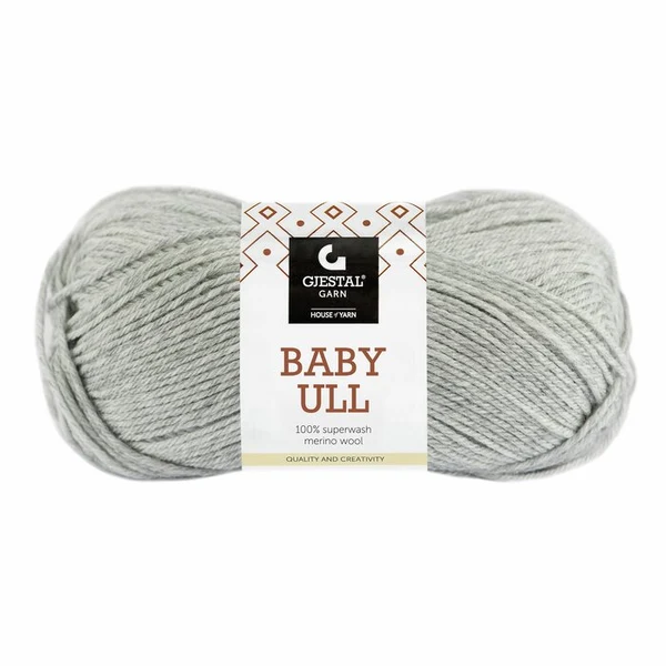 Gjestal Baby Ull 0004 Lys grå flekk