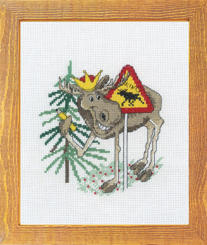 Broderisett Elg the King 15 x 20 cm