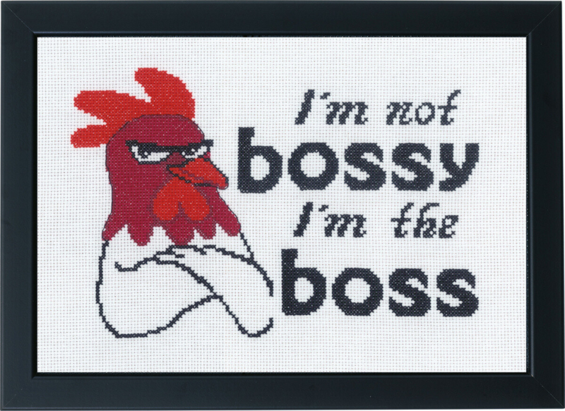 Broderisett I'm not bossy 29 x 20 cm