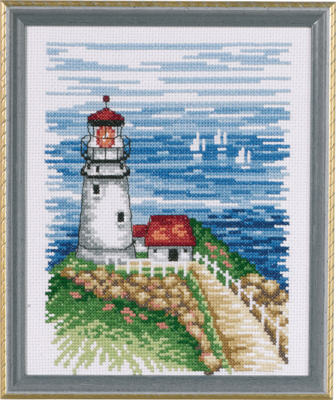Broderisett Fyrtårn 17 x 21 cm