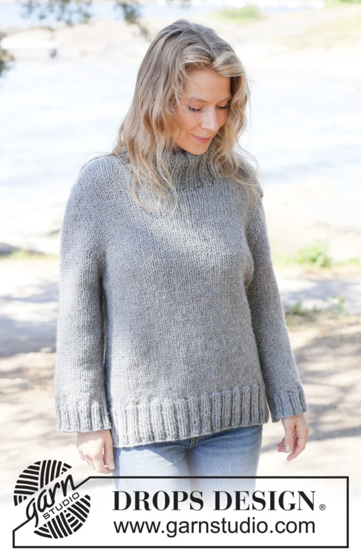 263-36 Slate Ridge Sweater by DROPS Design