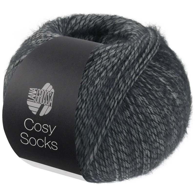 Lana Grossa Cosy Socks 07 Mørkegrå