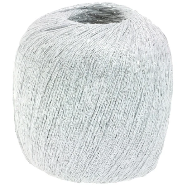 Lana Grossa Brillino 10 Hvit/Sølv