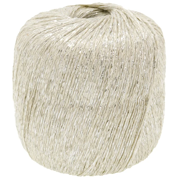 Lana Grossa Brillino 32 Krem/Sølv