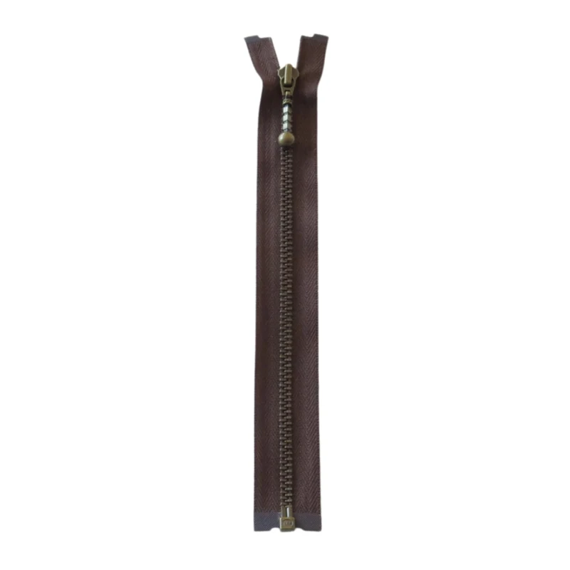YKK Delbar Glidelås Metall 4 mm (25-65 cm) 570 Brun, Antikk messing