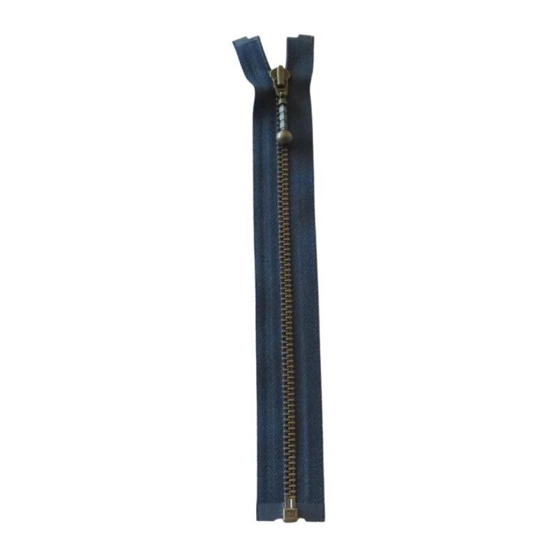 YKK Delbar Glidelås Metall 4 mm (25-65 cm) 560 Marine, Antikk messing