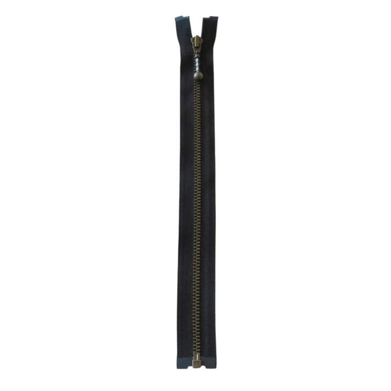 YKK Delbar Glidelås Metall 4 mm (25-65 cm) 580 Svart, Antikk messing