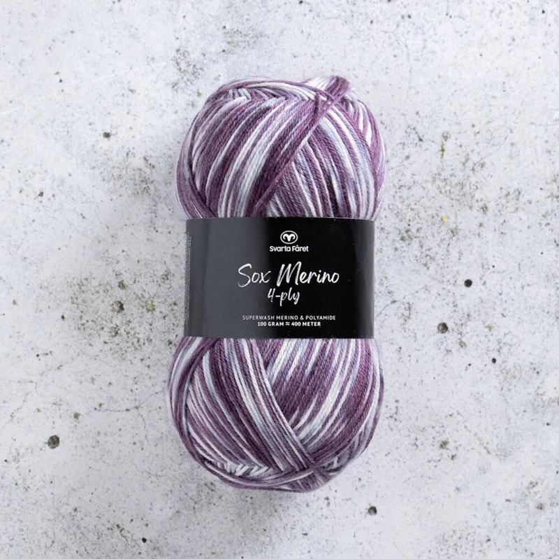 Svarta Fåret Sox Merino 4 ply 12 Statisk skjerm